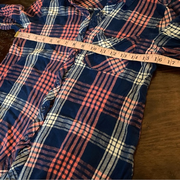 Blue and Pink Plaid Button Down Shirt Size XS - Picture 7 of 7